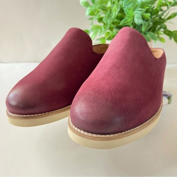 Softwalk Wolcott II Burgundy Distressed Comfort Leather Slip-on Mule SZ 8.5 W - Picture 5 of 13